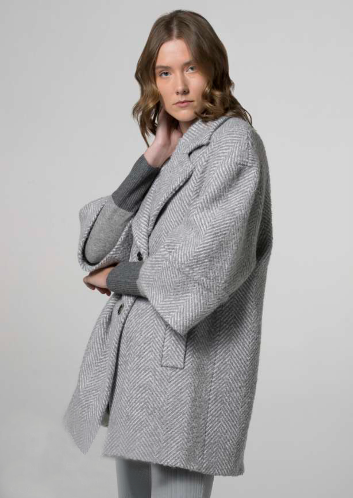 All saints simi hot sale check coat